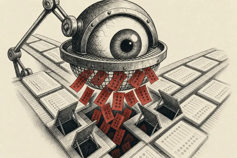 Illustration: UNAM Orders 58,000 Entrance Exam Retakes After AI Proctoring Breakdown