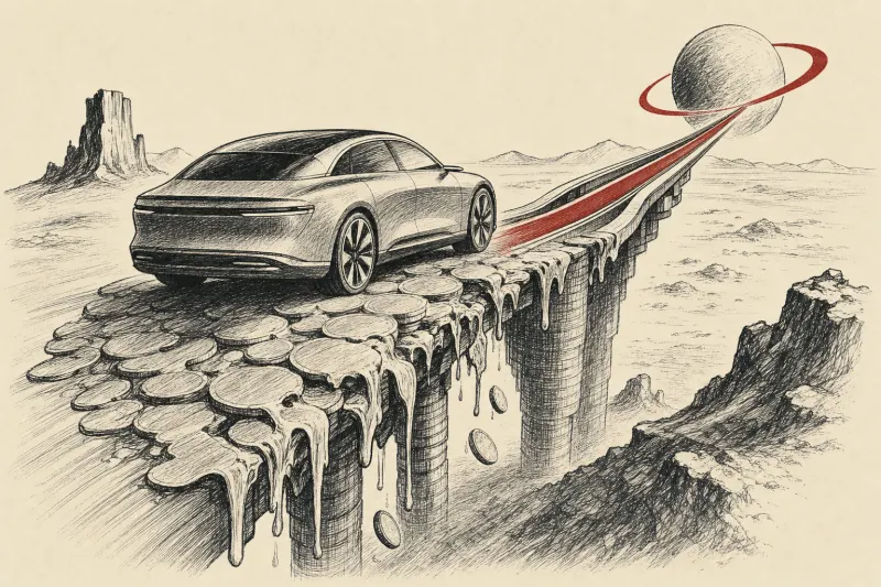 Illustration: Lucid Targets $1.4B in Savings as Cosmos EV Slips to 2027