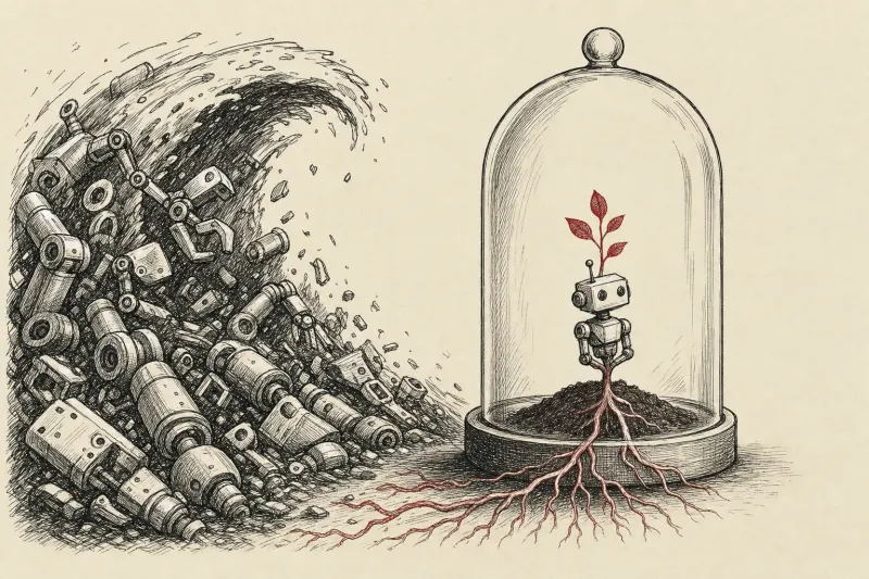 Illustration: FCC Robot Import Ban Could Protect U.S. AI, or Slow Robotics Research